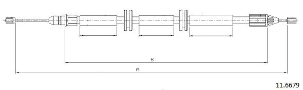 Cable Pull, parking brake (11.6679)