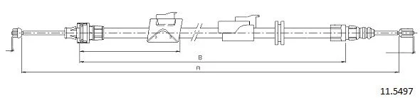 Cable Pull, parking brake (11.5497)