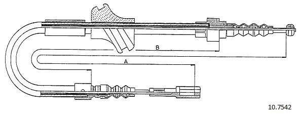 Cable Pull, parking brake (10.7542)