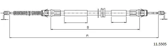 Cable Pull, parking brake (11.5505)