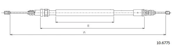 Cable Pull, parking brake (10.6775)