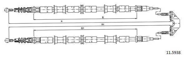 Cable Pull, parking brake (11.5938)