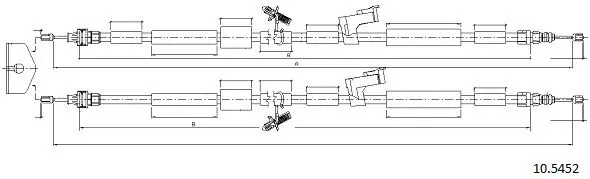Cable Pull, parking brake (10.5452)