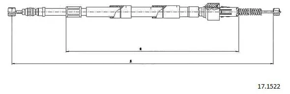 Cable Pull, parking brake (17.1522)