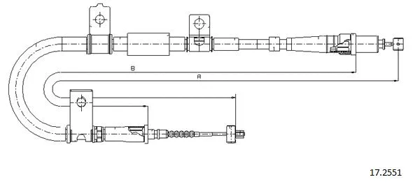 Cable Pull, parking brake (17.2551)