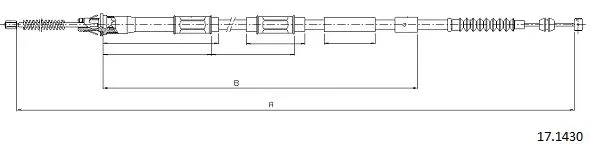 Cable Pull, parking brake (17.1430)