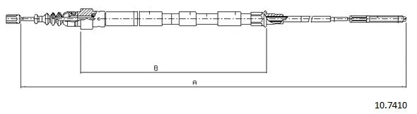 Cable Pull, parking brake (10.7410)