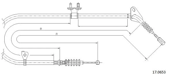 Cable Pull, parking brake (17.0653)
