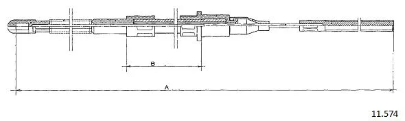 Cable Pull, parking brake (11.574)