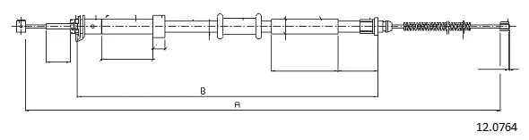 Cable Pull, parking brake (12.0764)