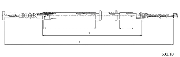 Cable Pull, parking brake (631.10)