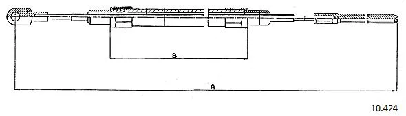 Cable Pull, parking brake (10.424)