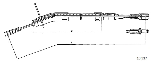 Cable Pull, parking brake (10.937)