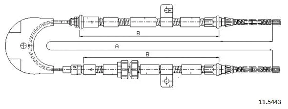 Cable Pull, parking brake (11.5443)