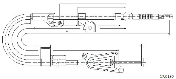Cable Pull, parking brake (17.0130)
