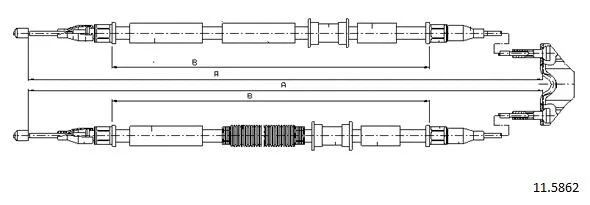 Cable Pull, parking brake (11.5862)