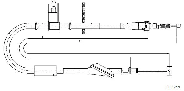 Cable Pull, parking brake (11.5744)
