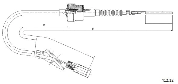 Cable Pull, clutch control (412.12)