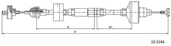 Cable Pull, clutch control (10.3144)