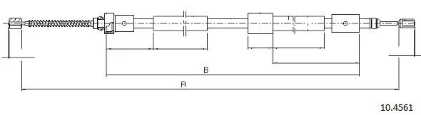 Cable Pull, parking brake (10.4561)