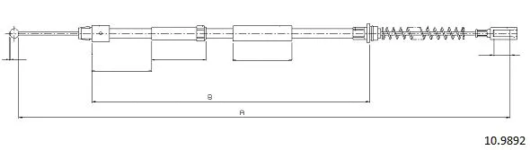 Cable Pull, parking brake (10.9892)