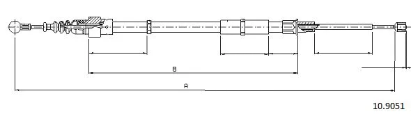 Cable Pull, parking brake (10.9051)