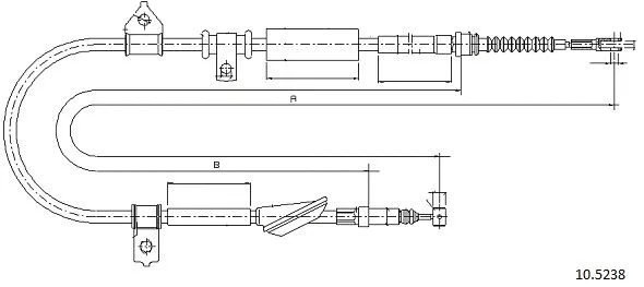 Cable Pull, parking brake (10.5238)