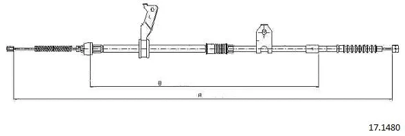 Cable Pull, parking brake (17.1480)