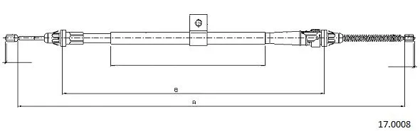 Cable Pull, parking brake (17.0008)
