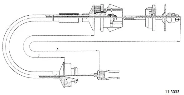 Cable Pull, clutch control (11.3033)