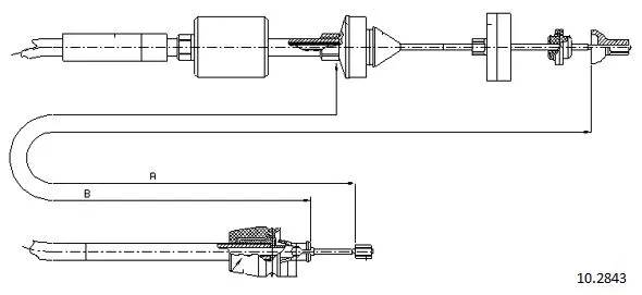 Cable Pull, clutch control (10.2843)