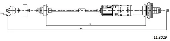 Cable Pull, clutch control (11.3029)