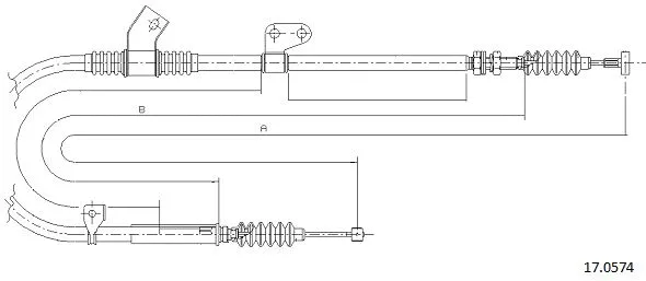Cable Pull, parking brake (17.0574)