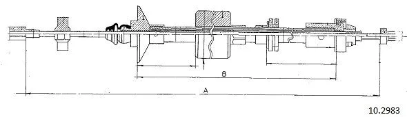 Cable Pull, clutch control (10.2983)