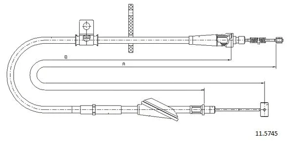 Cable Pull, parking brake (11.5745)