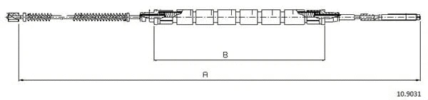 Cable Pull, parking brake (10.9031)
