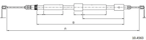 Cable Pull, parking brake (10.4563)