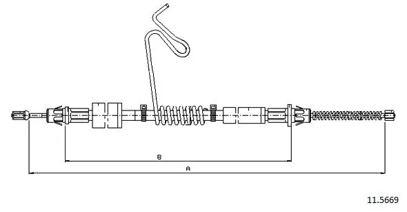 Cable Pull, parking brake (11.5669)