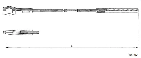 Cable Pull, clutch control (10.302)