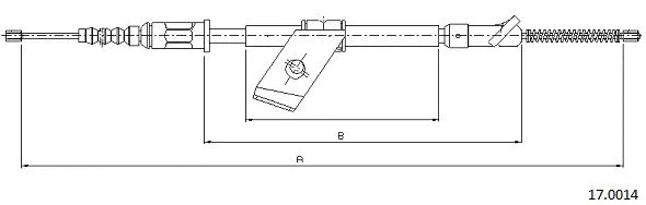 Cable Pull, parking brake (17.0014)
