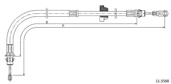 Cable Pull, parking brake (11.5588)