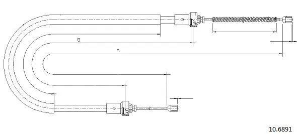 Cable Pull, parking brake (10.6891)