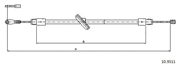 Cable Pull, parking brake (10.9511)