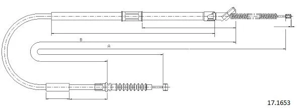 Cable Pull, parking brake (17.1653)