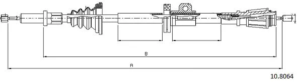 Cable Pull, parking brake (10.8064)