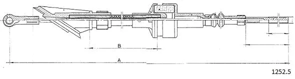 Cable Pull, clutch control (1252.5)