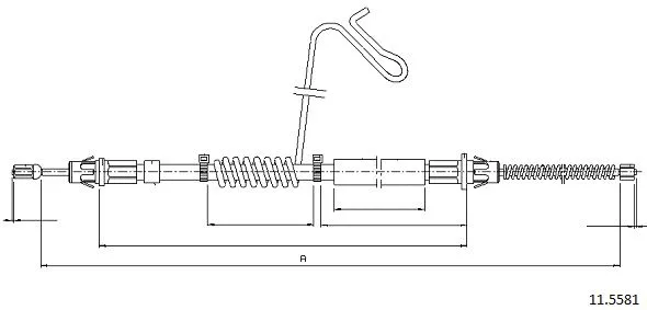 Cable Pull, parking brake (11.5581)