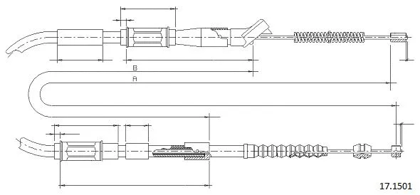 Cable Pull, parking brake (17.1501)
