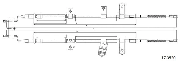 Cable Pull, parking brake (17.3520)