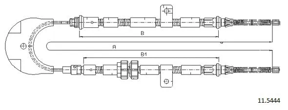 Cable Pull, parking brake (11.5444)